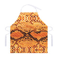 Orange Snakeskin Print Adjustable Apron