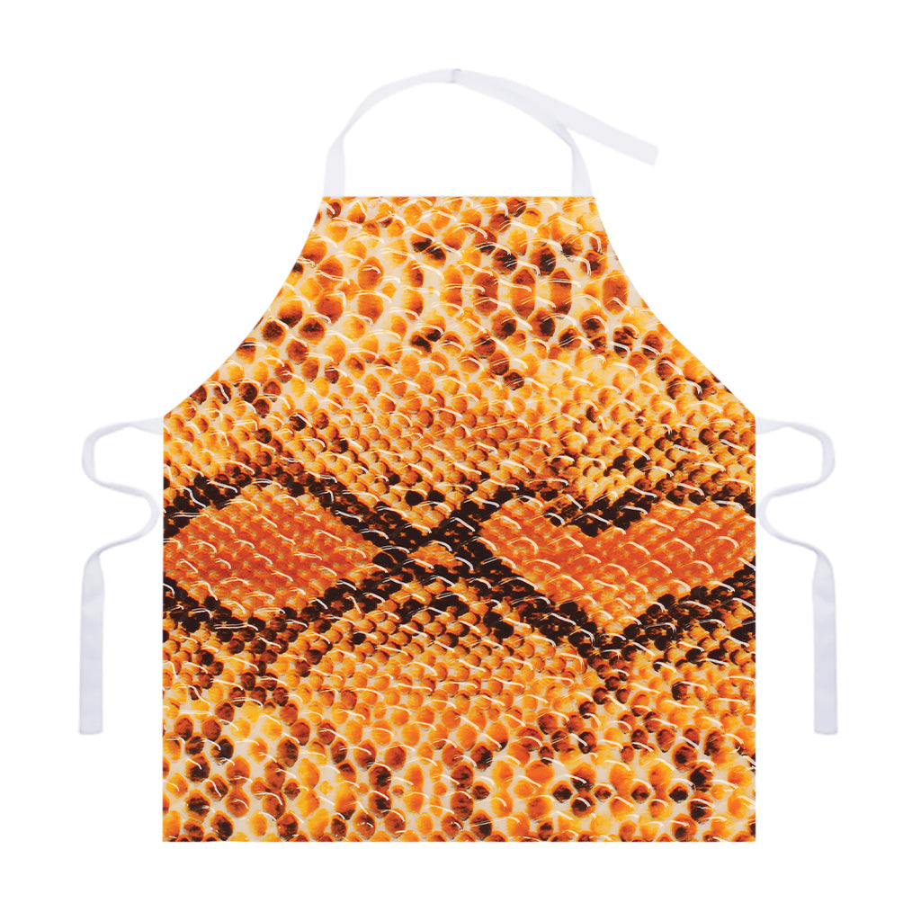 Orange Snakeskin Print Adjustable Apron