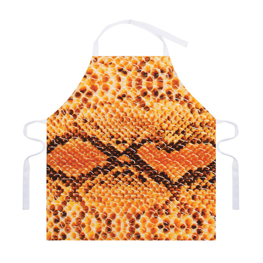Orange Snakeskin Print Adjustable Apron