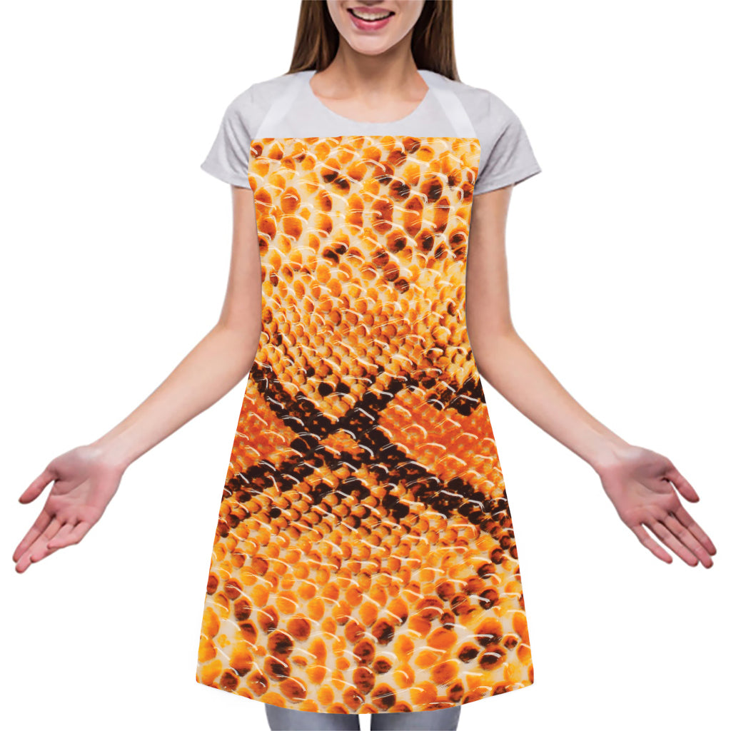 Orange Snakeskin Print Adjustable Apron