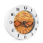 Orange Snakeskin Print Alarm Clock