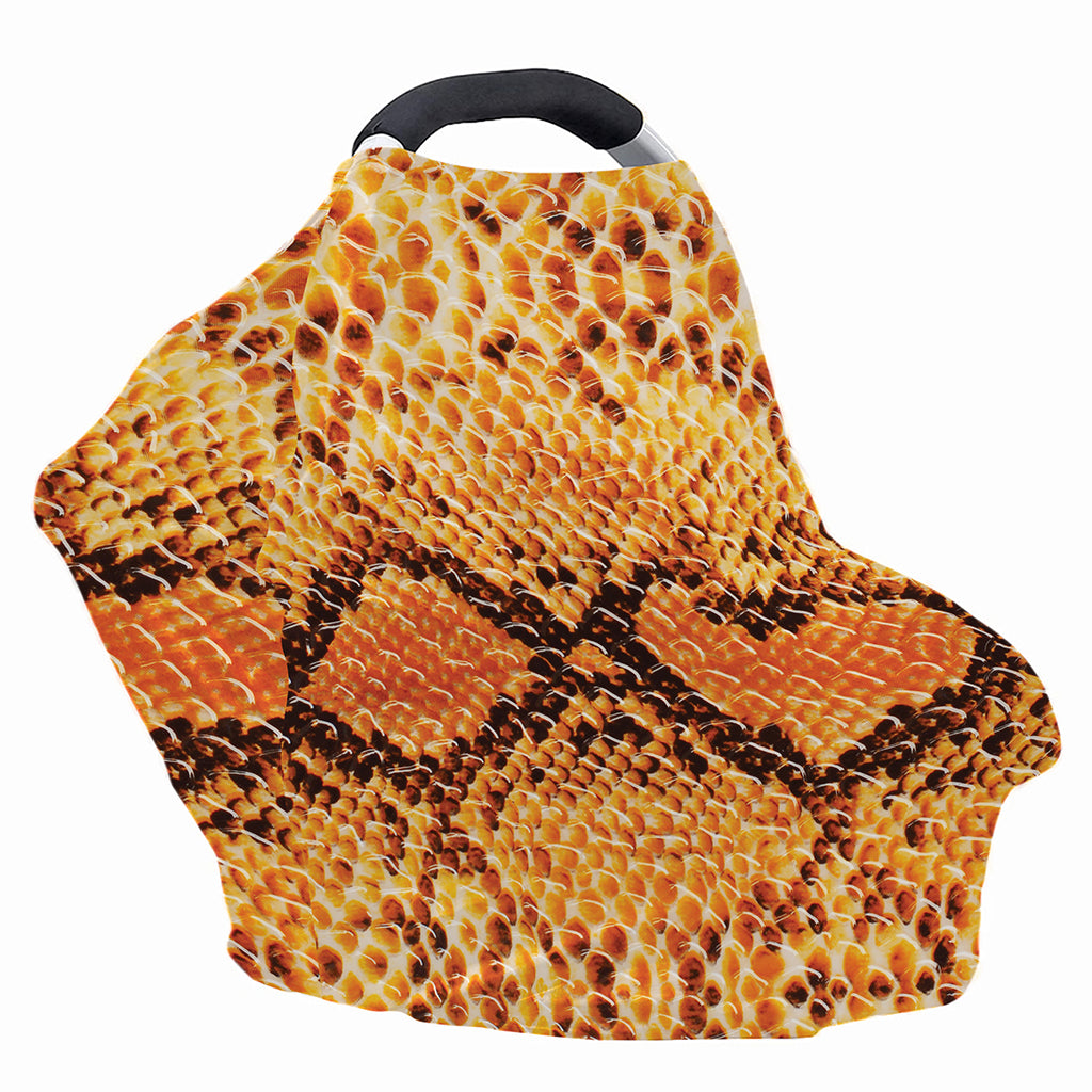 Orange Snakeskin Print Baby Seat Cover