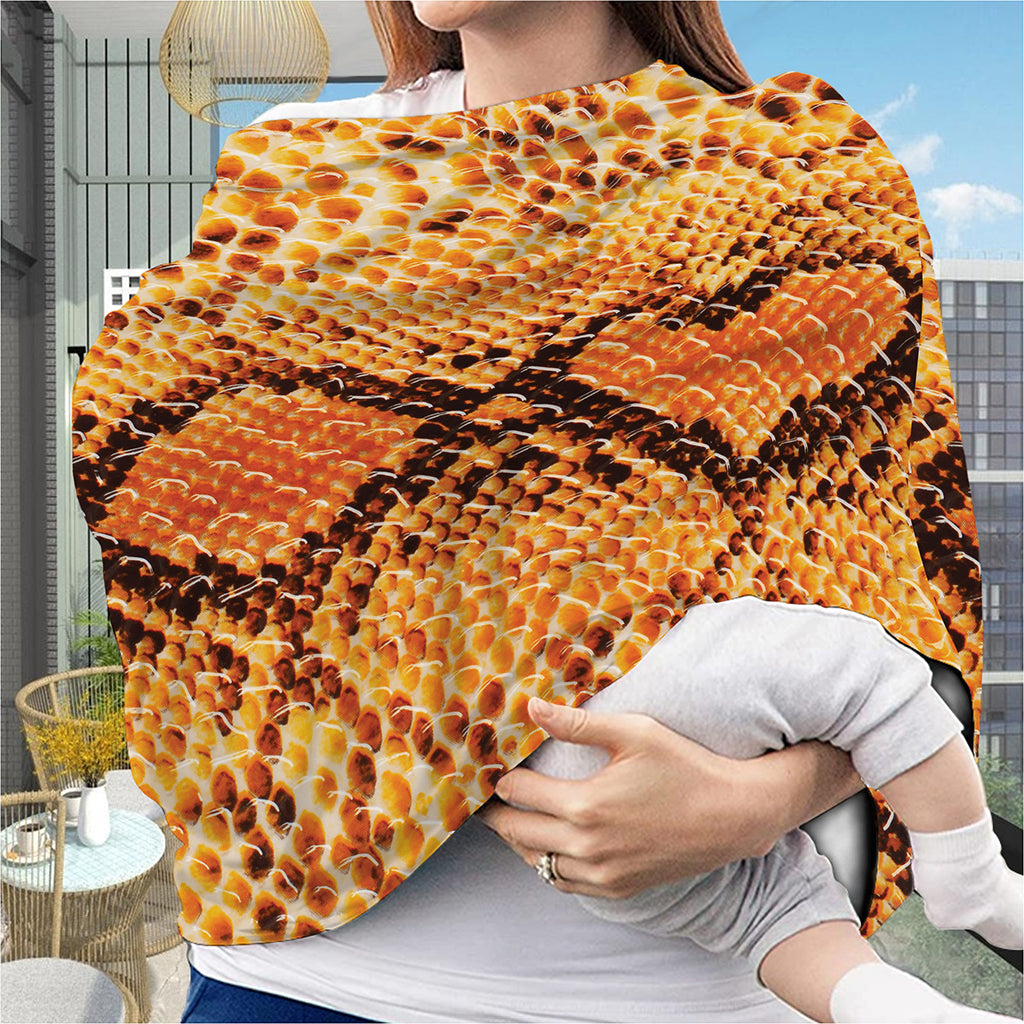 Orange Snakeskin Print Baby Seat Cover