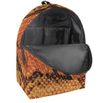 Orange Snakeskin Print Backpack