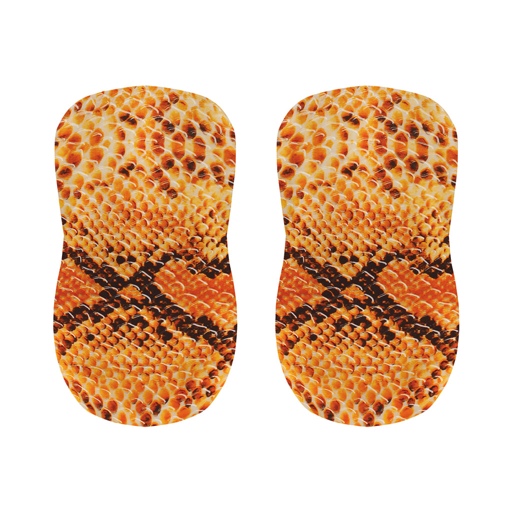 Orange Snakeskin Print Bar Stool Covers