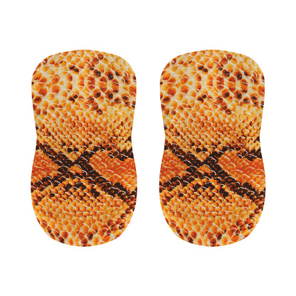 Orange Snakeskin Print Bar Stool Covers