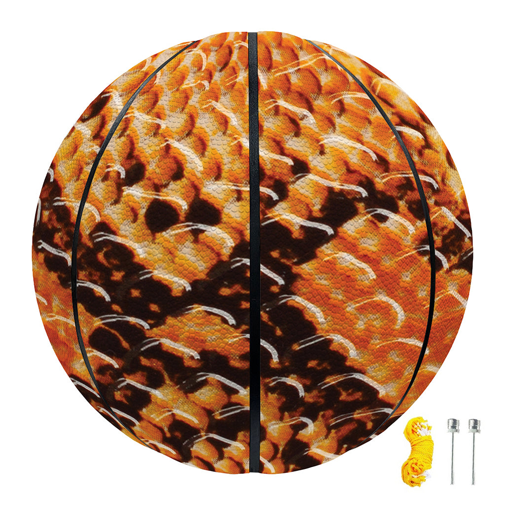Orange Snakeskin Print Basketball