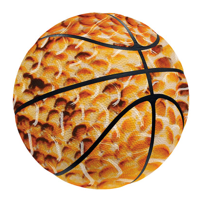 Orange Snakeskin Print Basketball