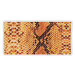 Orange Snakeskin Print Beach Towel