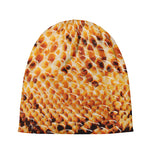 Orange Snakeskin Print Beanie
