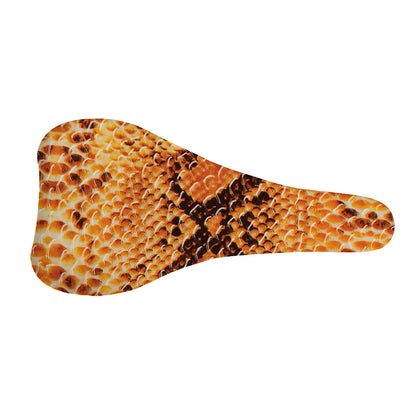 Orange Snakeskin Print Bicycle Seat Cover