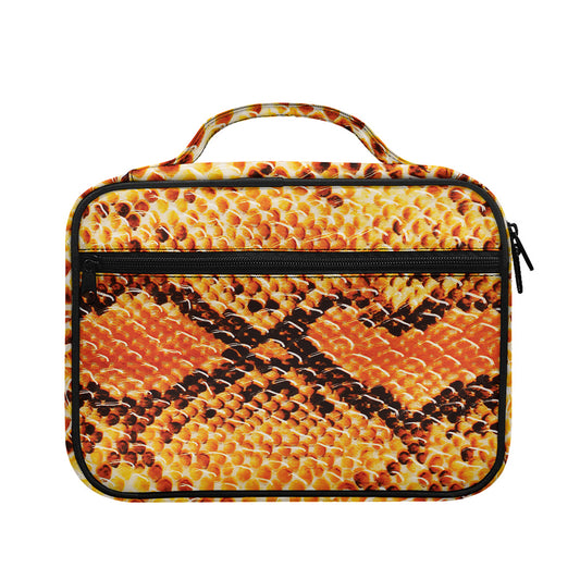 Orange Snakeskin Print Briefcase Bible Bag