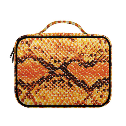 Orange Snakeskin Print Briefcase Bible Bag
