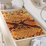 Orange Snakeskin Print Changing Pad Cover