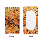 Orange Snakeskin Print Changing Pad Cover