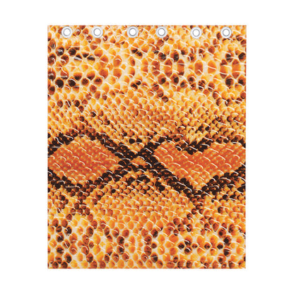 Orange Snakeskin Print Curtain