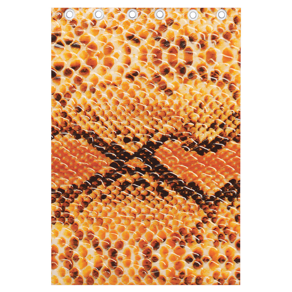 Orange Snakeskin Print Curtain