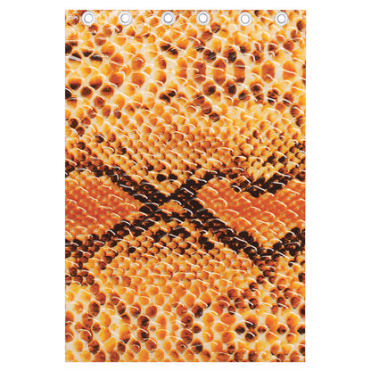 Orange Snakeskin Print Curtain