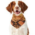 Orange Snakeskin Print Dog Bandana
