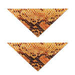 Orange Snakeskin Print Dog Bandana