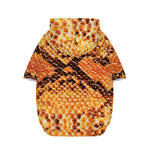 Orange Snakeskin Print Dog Zip Up Hoodie