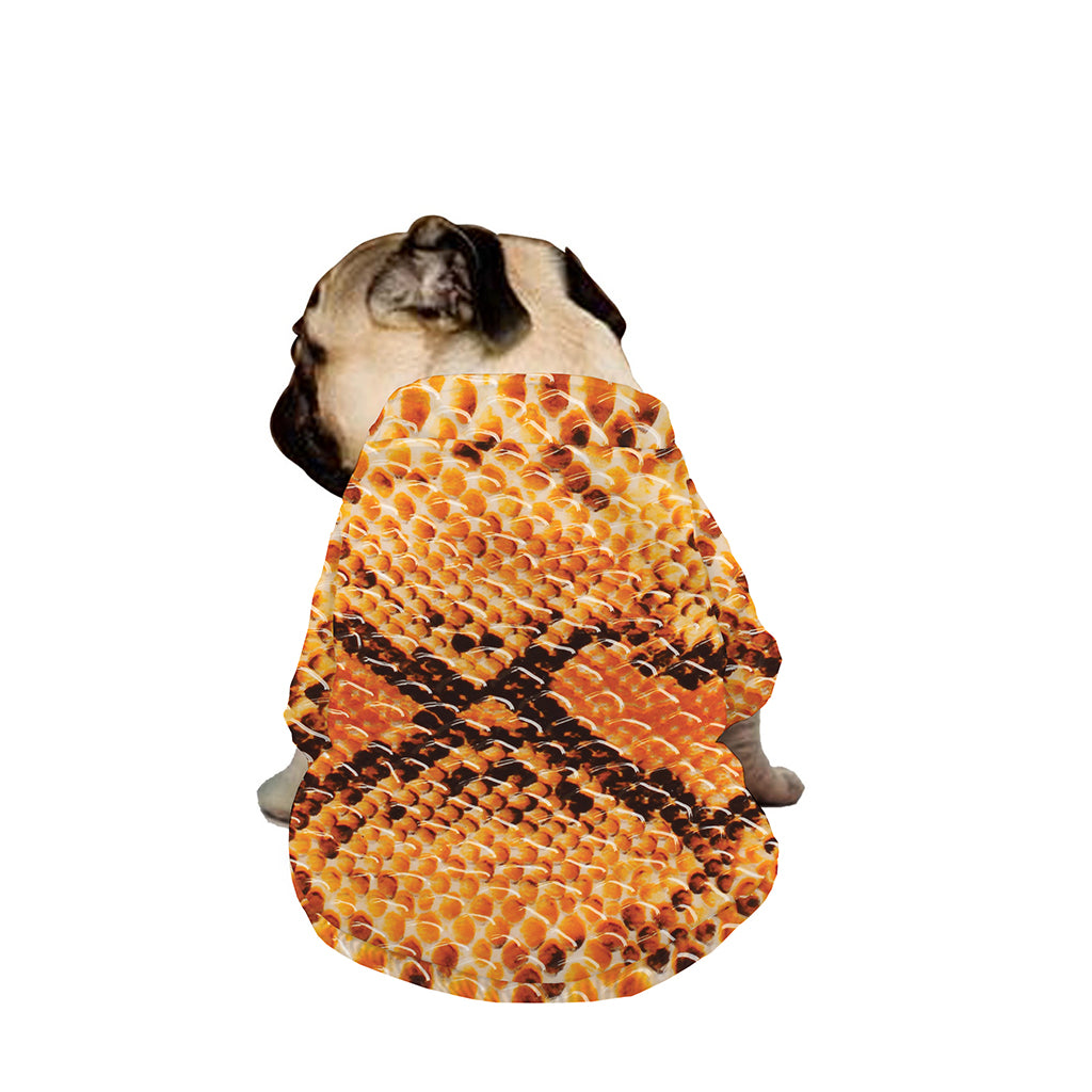 Orange Snakeskin Print Dog Zip Up Jacket