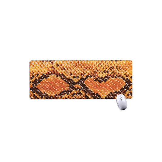 Orange Snakeskin Print Extended Mouse Pad