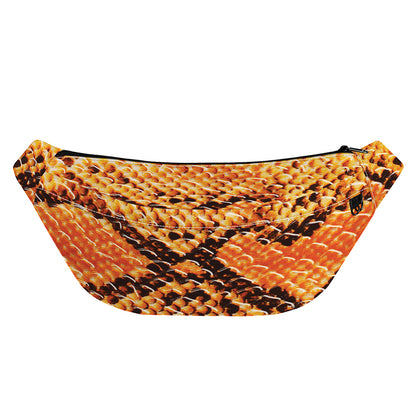 Orange Snakeskin Print Fanny Pack