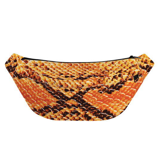 Orange Snakeskin Print Fanny Pack