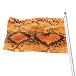 Orange Snakeskin Print Flag