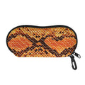 Orange Snakeskin Print Glasses Case