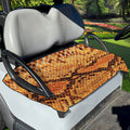 Orange Snakeskin Print Golf Cart Seat Cover