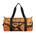 Orange Snakeskin Print Gym Bag