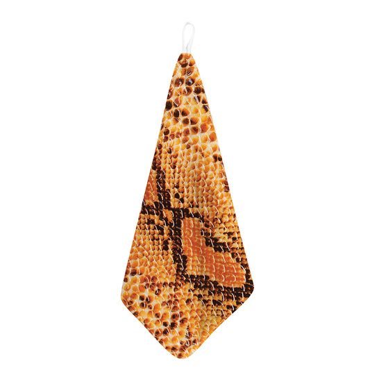 Orange Snakeskin Print Hand Towel
