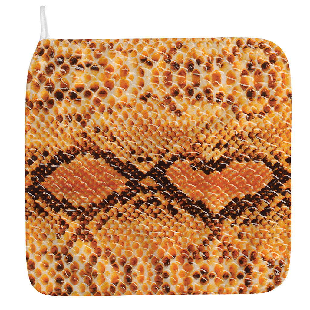 Orange Snakeskin Print Hand Towel