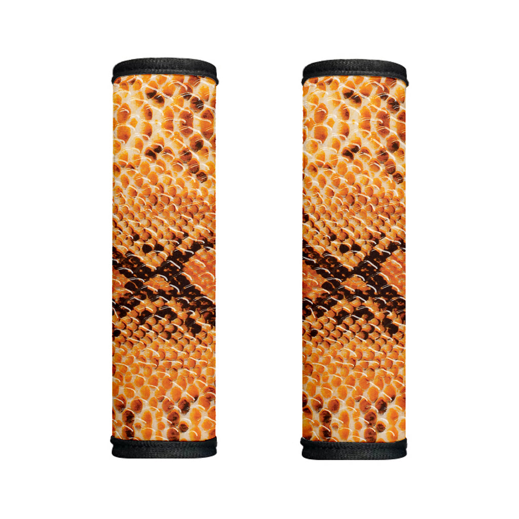 Orange Snakeskin Print Handle Covers
