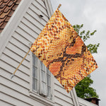 Orange Snakeskin Print House Flag