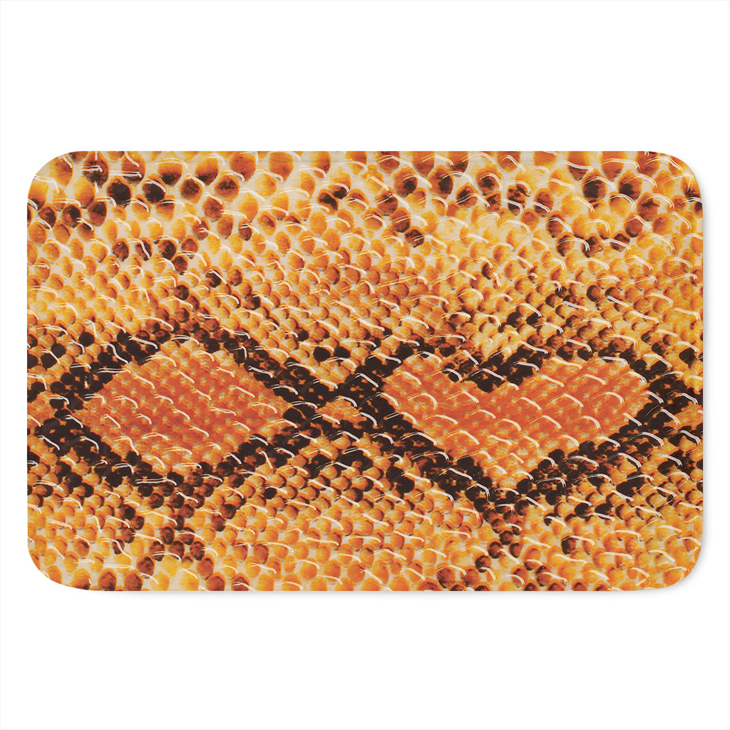 Orange Snakeskin Print Indoor Door Mat