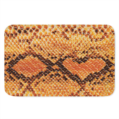 Orange Snakeskin Print Indoor Door Mat
