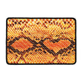 Orange Snakeskin Print Kitchen Mat