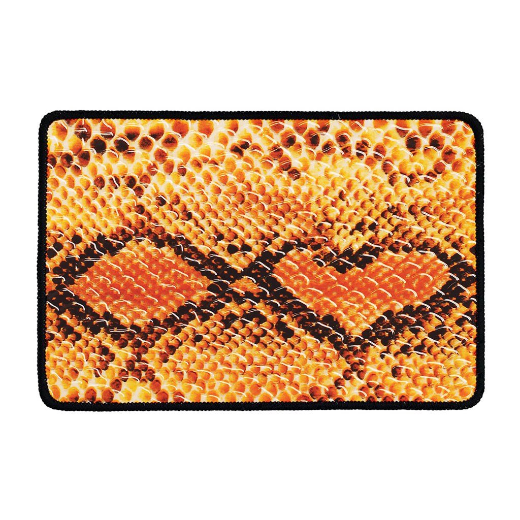 Orange Snakeskin Print Kitchen Mat