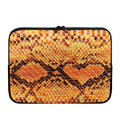 Orange Snakeskin Print Laptop Sleeve