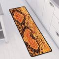 Orange Snakeskin Print Long Kitchen Mat