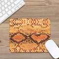 Orange Snakeskin Print Mouse Pad