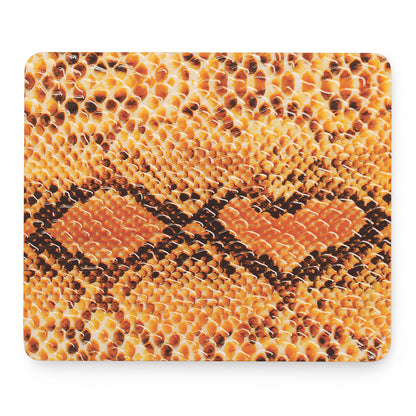 Orange Snakeskin Print Mouse Pad