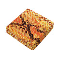 Orange Snakeskin Print Outdoor Seat Cushion Cover