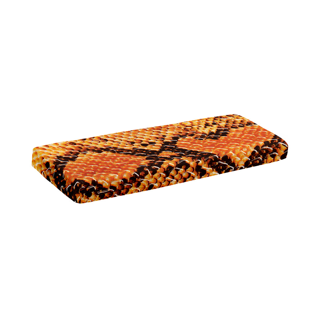 Orange Snakeskin Print Piano Keyboard Cover