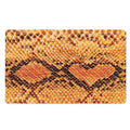 Orange Snakeskin Print Polyester Doormat