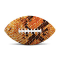 Orange Snakeskin Print Rugby Ball