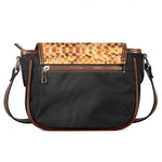 Orange Snakeskin Print Saddle Bag